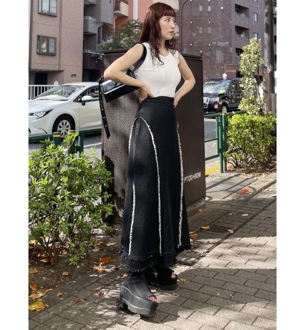 MURUA「バックオープンリブコルセットニット」|ニット・セーター|