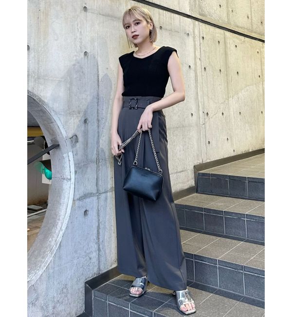 MURUA「ハイウエストタックワイドパンツ」|その他|