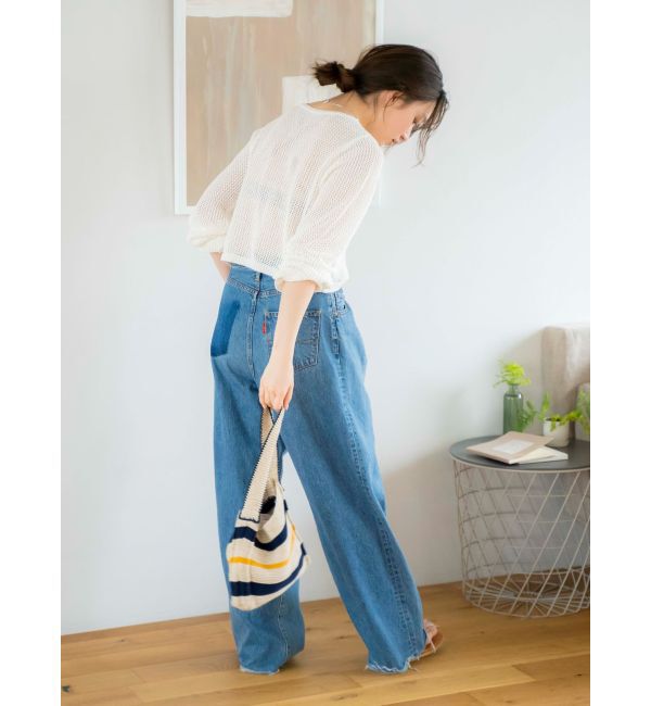 Ungrid「ウエストタックデザインリメイクデニム」|デニム|