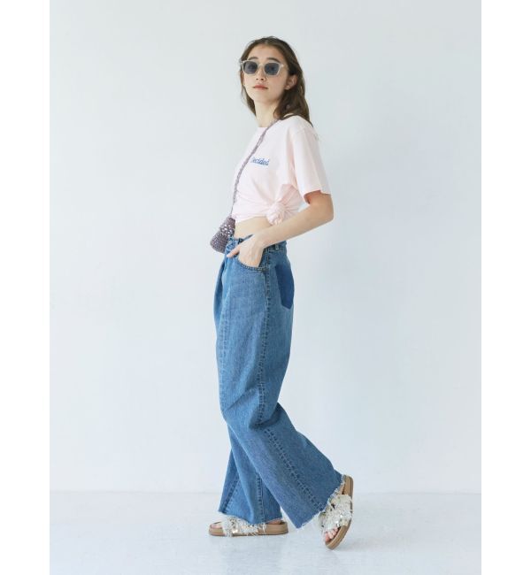 Ungrid「ウエストタックデザインリメイクデニム」|デニム|