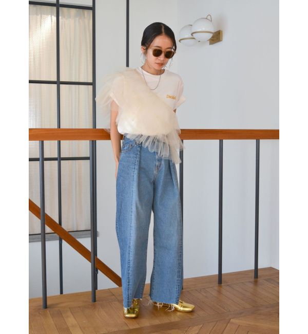 Ungrid「ウエストタックデザインリメイクデニム」|デニム|