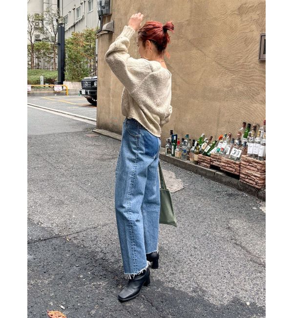 Ungrid「ウエストタックデザインリメイクデニム」|デニム|