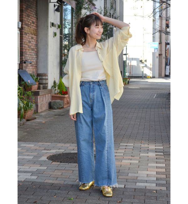 Ungrid「ウエストタックデザインリメイクデニム」|デニム|