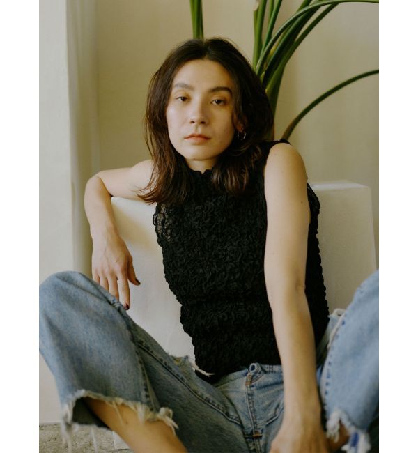 Ungrid「ジャガードノースリブラウス」|シャツ・ブラウス|ブラック