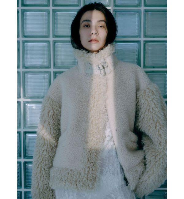 Ungrid「ボアコンビムートンブルゾン」|ブルゾン・スタジャン|アイボリー