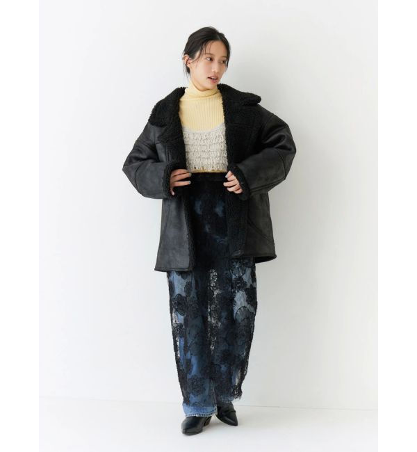 Ungrid「フェイクムートンルーズブルゾン」|ブルゾン・スタジャン|