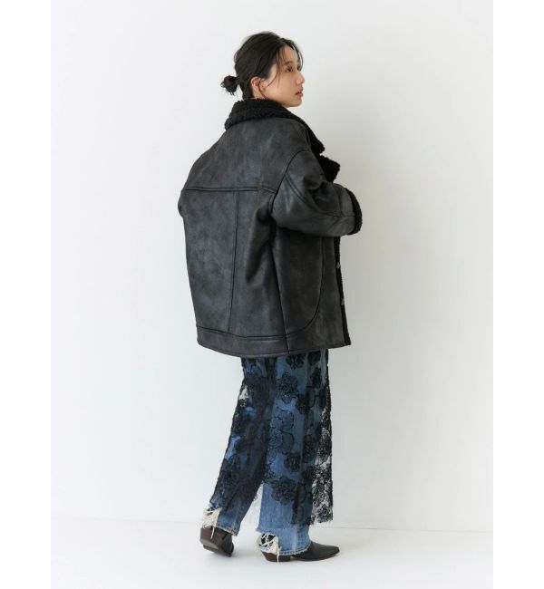 Ungrid「フェイクムートンルーズブルゾン」|ブルゾン・スタジャン|