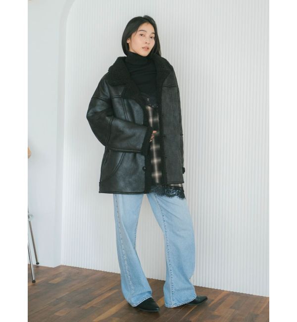 Ungrid「フェイクムートンルーズブルゾン」|ブルゾン・スタジャン|