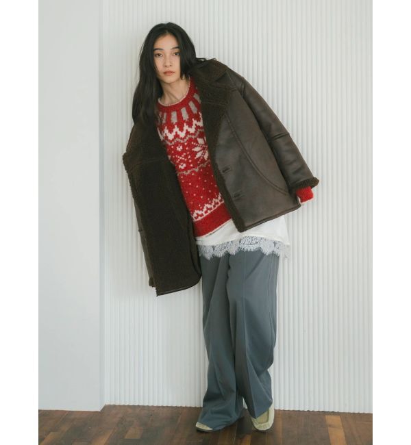 Ungrid「フェイクムートンルーズブルゾン」|ブルゾン・スタジャン|