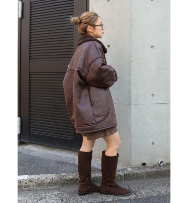 Ungrid「フェイクムートンルーズブルゾン」|ブルゾン・スタジャン|