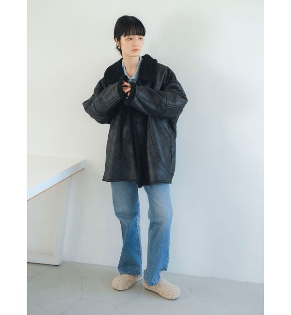 Ungrid「フェイクムートンルーズブルゾン」|ブルゾン・スタジャン|