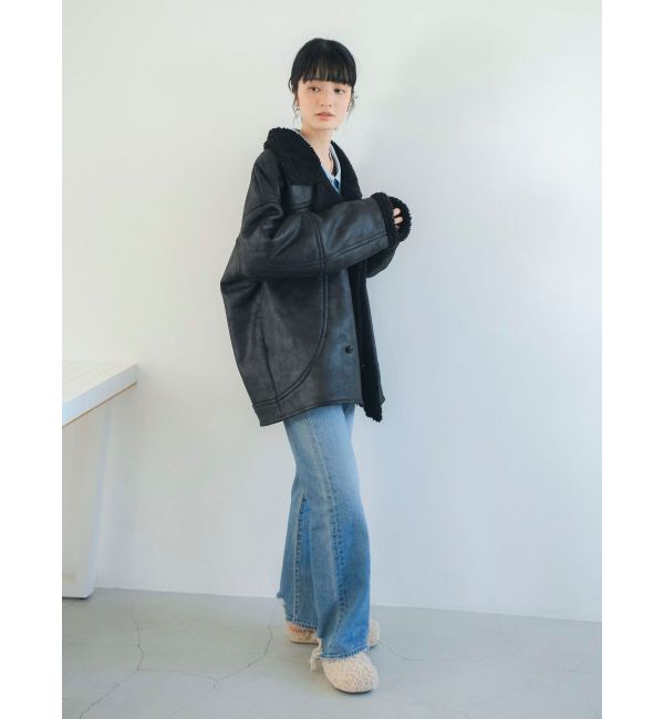 Ungrid「フェイクムートンルーズブルゾン」|ブルゾン・スタジャン|