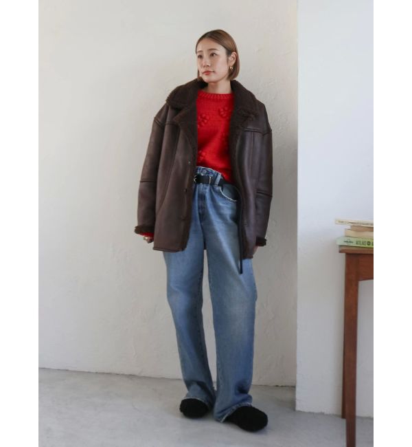 Ungrid「フェイクムートンルーズブルゾン」|ブルゾン・スタジャン|