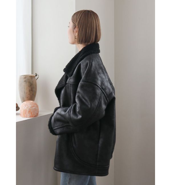 Ungrid「フェイクムートンルーズブルゾン」|ブルゾン・スタジャン|