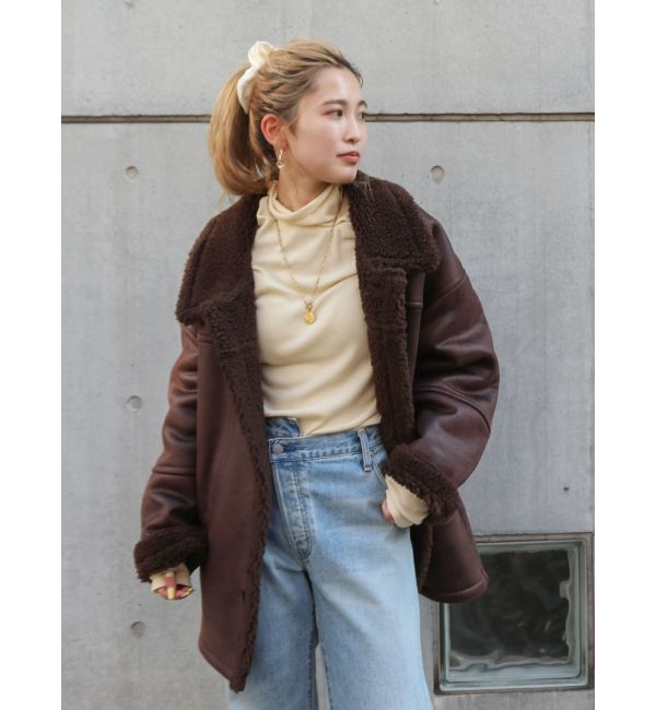 Ungrid「フェイクムートンルーズブルゾン」|ブルゾン・スタジャン|