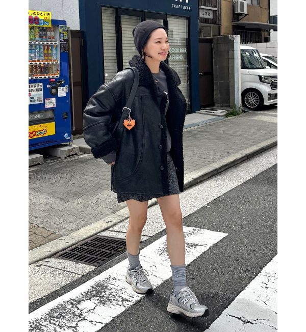 Ungrid「フェイクムートンルーズブルゾン」|ブルゾン・スタジャン|