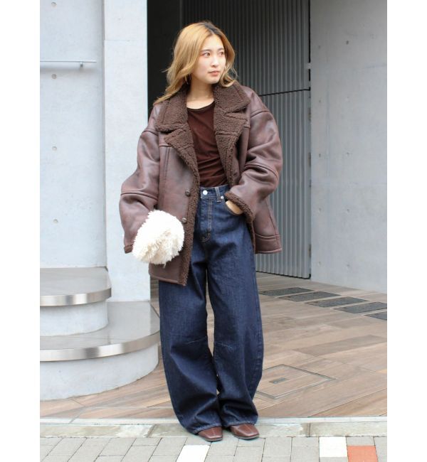 Ungrid「フェイクムートンルーズブルゾン」|ブルゾン・スタジャン|