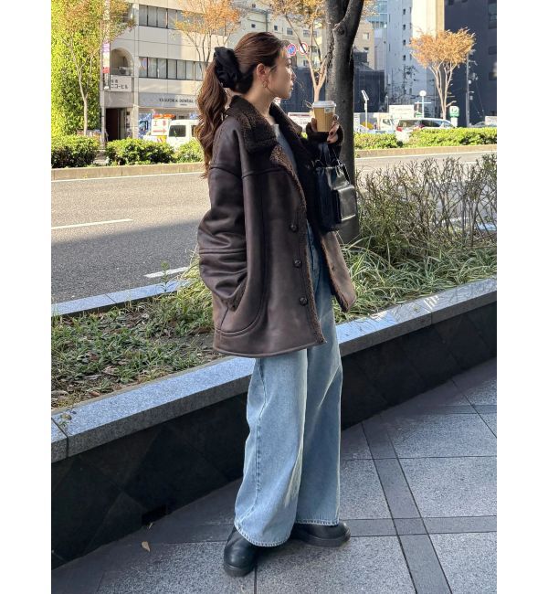 Ungrid「フェイクムートンルーズブルゾン」|ブルゾン・スタジャン|