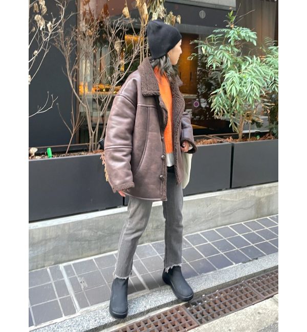 Ungrid「フェイクムートンルーズブルゾン」|ブルゾン・スタジャン|