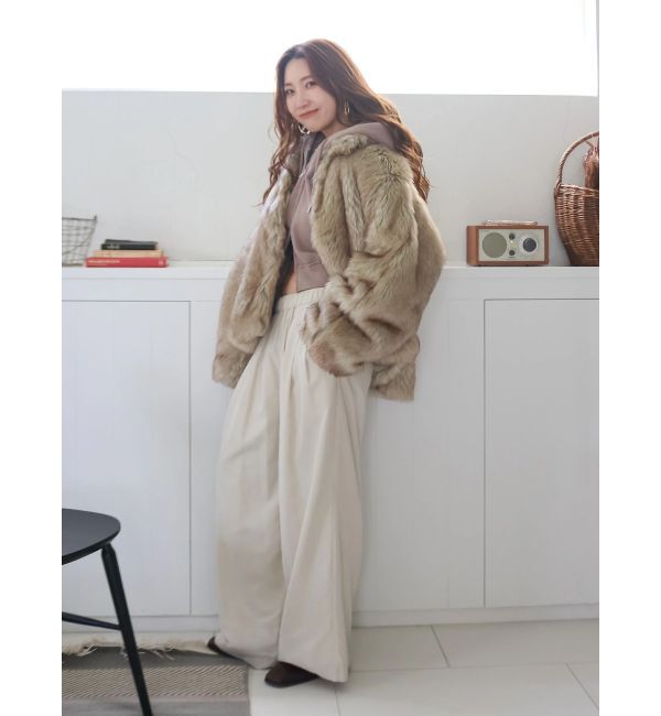 Ungrid「ボリュームデザインファーコート」|その他|