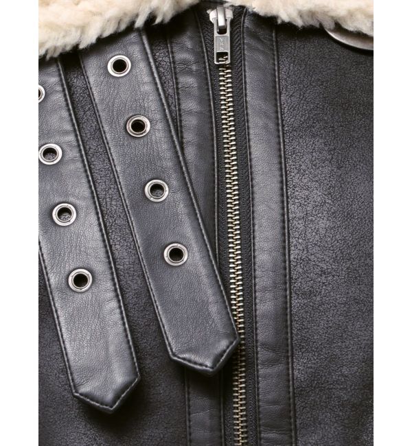 Ungrid「フェイクムートンボアブルゾン」|ブルゾン・スタジャン|