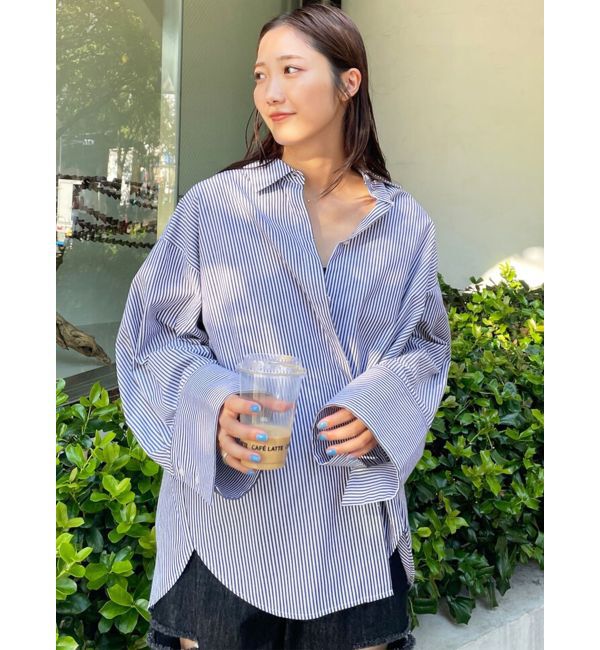 LAGUNAMOON「2WAYオーバーサイズシャツ」|シャツ・ブラウス|ブラック