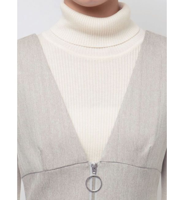 LAGUNAMOON「ヘリンボーンツイードジャンパースカート」|ワンピース|