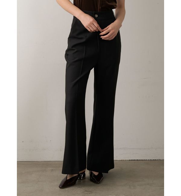 LAGUNAMOON「セミフレアスリットパンツ」|その他|ブラック