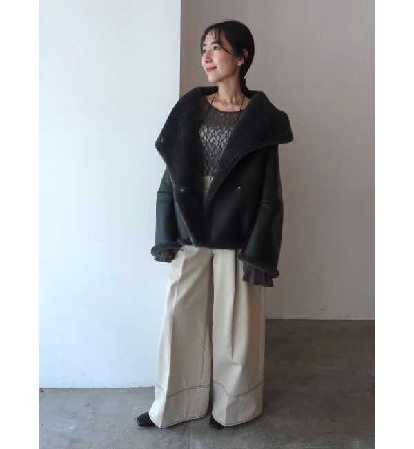 LAGUNAMOON「【REVIVAL】フェイクムートンスタンドカラーコート」|その他|