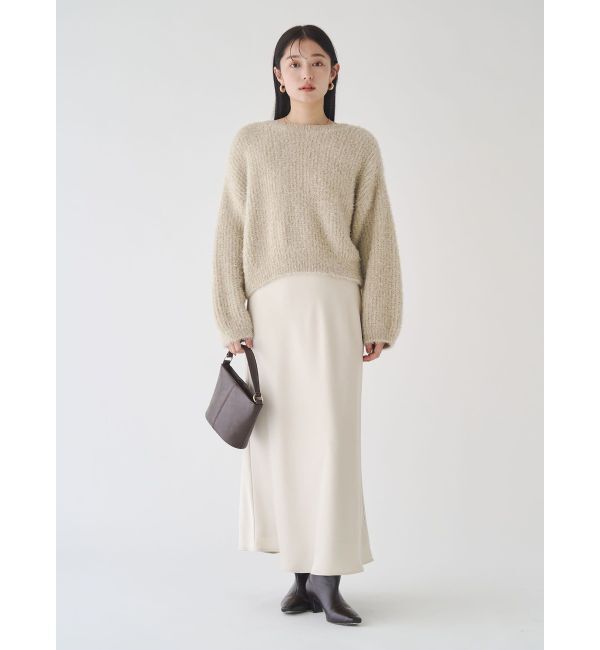 LAGUNAMOON「バックデザインファーラメニットプルオーバー」|ニット・セーター|