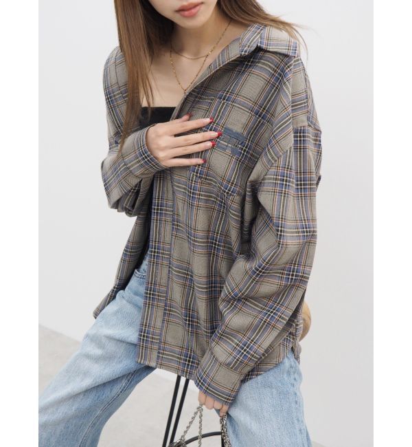 EVRIS「ワンポイントオーバーシャツ」|シャツ・ブラウス|