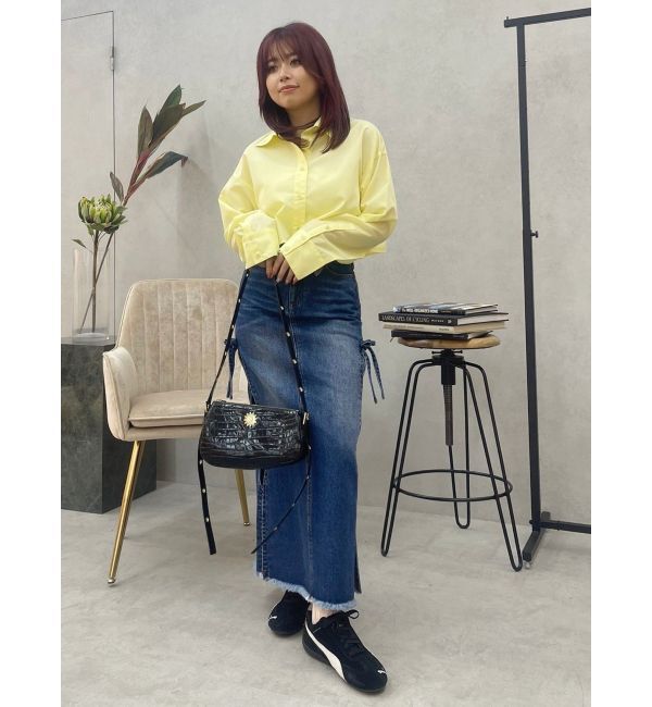 EVRIS「BASICクロップドカラーシャツ」|シャツ・ブラウス|