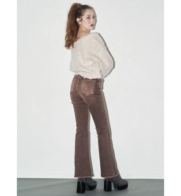 EVRIS「カラーヴィンテージライクストレッチフレアデニムパンツ」|デニム|