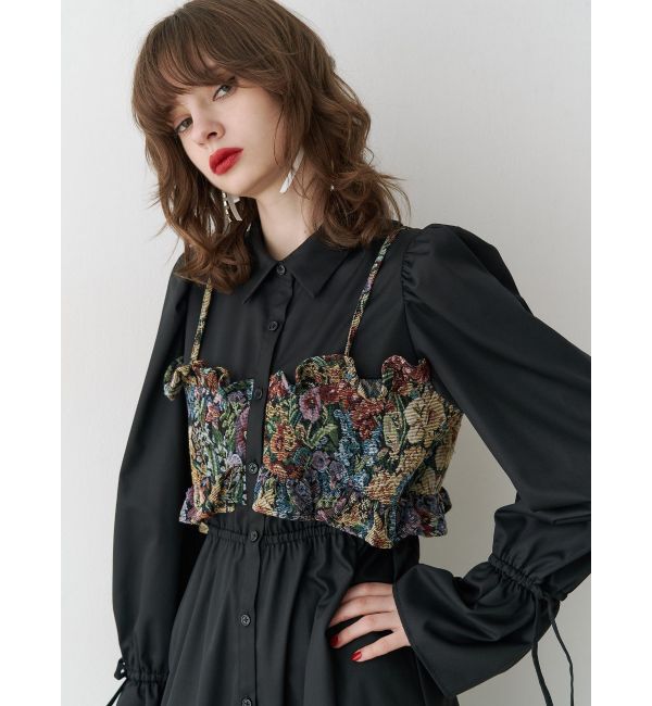 jouetie「ゴブランビスチェシャツワンピース」|ワンピース|