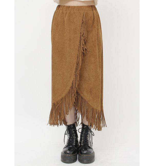 jouetie「フリンジスリットストレートスカート」|スカート|