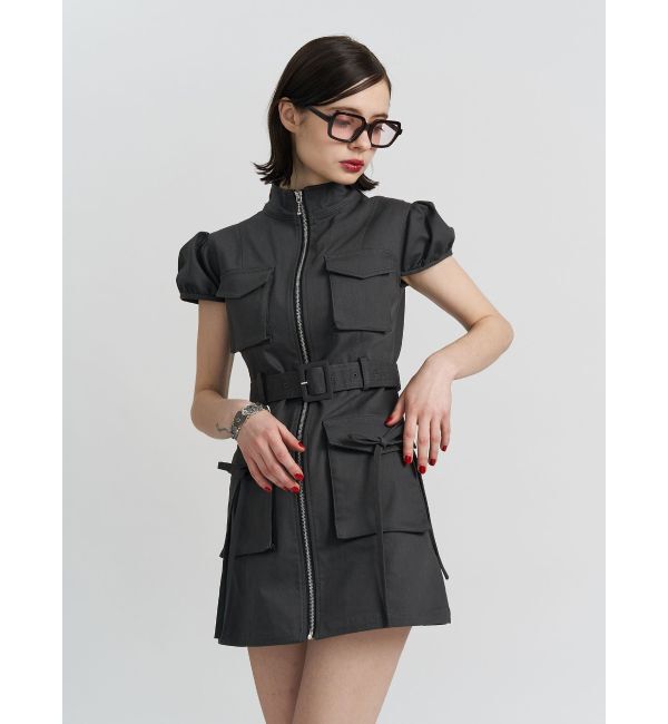 jouetie「ミリタリーZIPミニワンピース」|ワンピース|