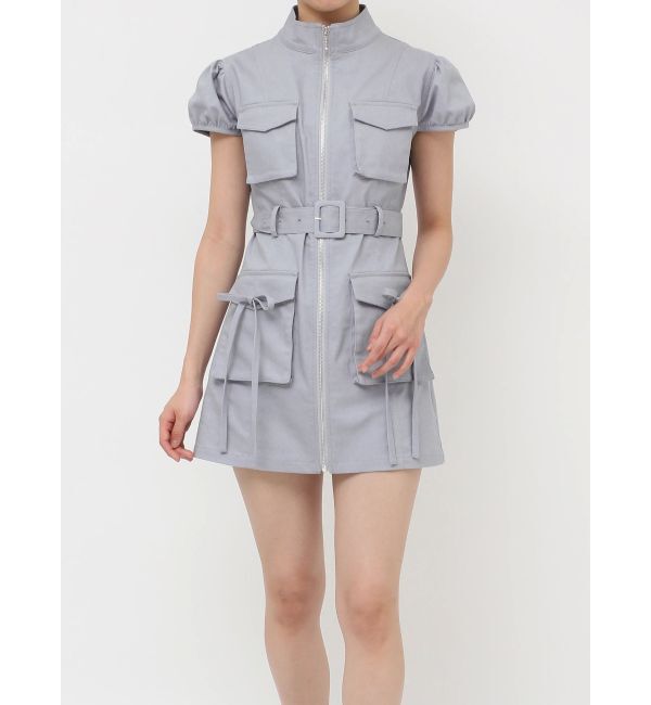 jouetie「ミリタリーZIPミニワンピース」|ワンピース|