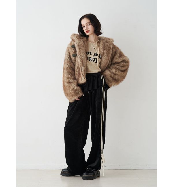 jouetie「ベルトフードファージャケット」|ブルゾン・スタジャン|