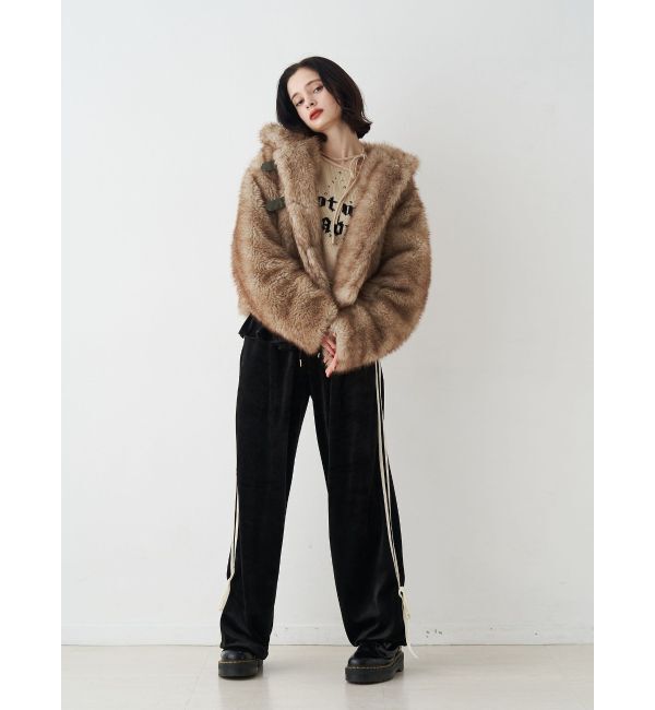 jouetie「ベルトフードファージャケット」|ブルゾン・スタジャン|