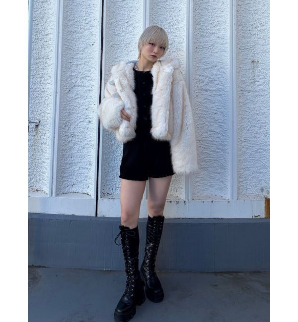 jouetie「ベルトフードファージャケット」|ブルゾン・スタジャン|