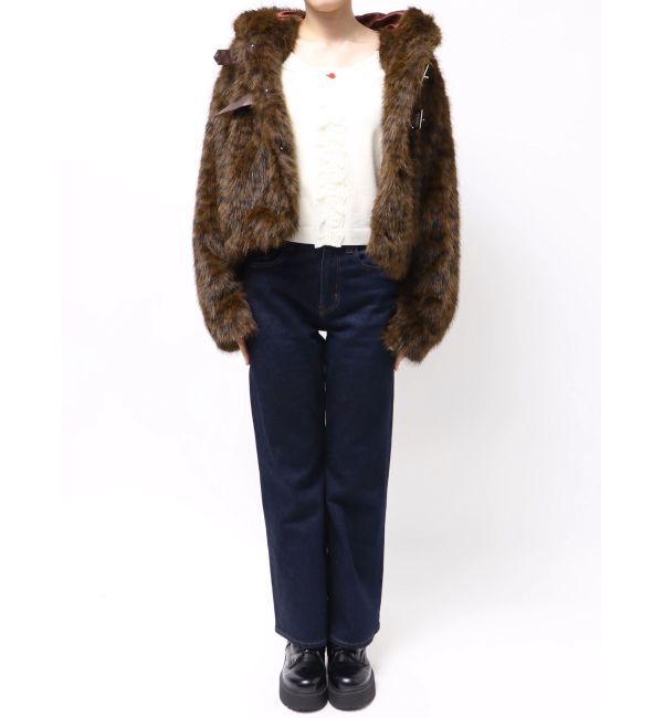 jouetie「ベルトフードファージャケット」|ブルゾン・スタジャン|