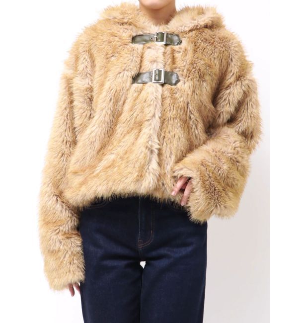 jouetie「ベルトフードファージャケット」|ブルゾン・スタジャン|