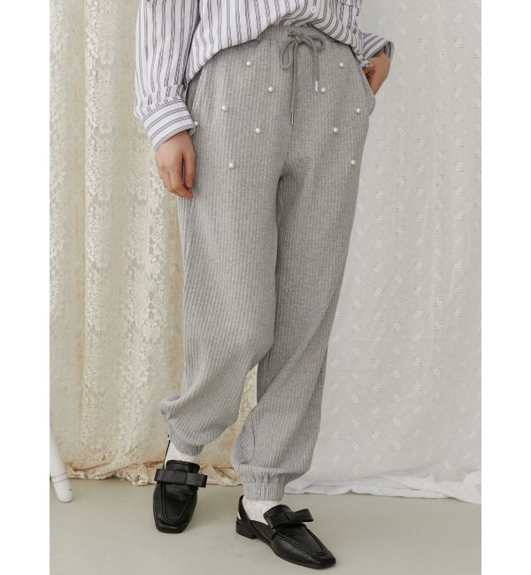 merry jenny「パールリブジョガーパンツ」|その他|