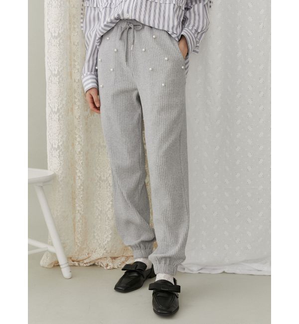merry jenny「パールリブジョガーパンツ」|その他|