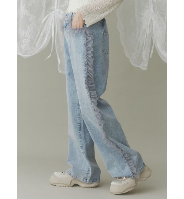 merry jenny「チュールフリルデニムパンツ」|その他|