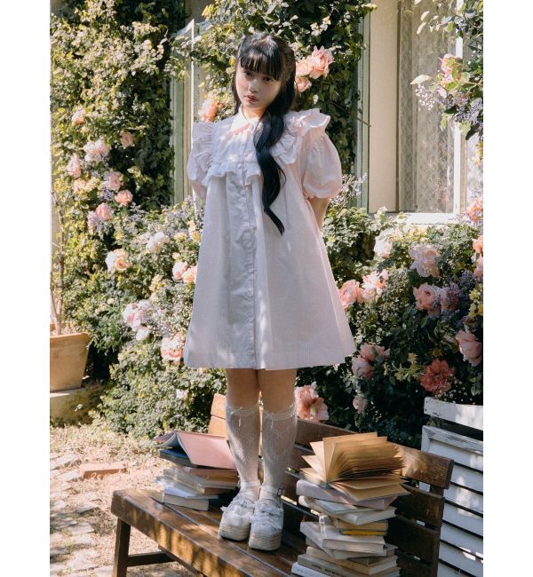 merry jenny「stripe frillfrill ワンピース」|ワンピース|