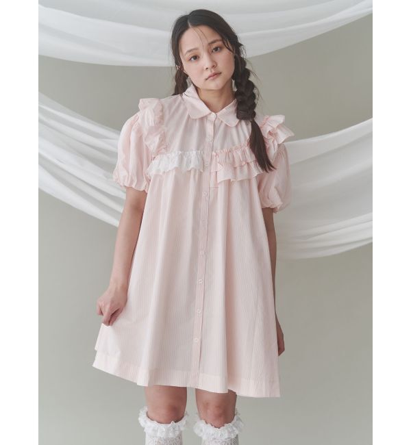 merry jenny「stripe frillfrill ワンピース」|ワンピース|