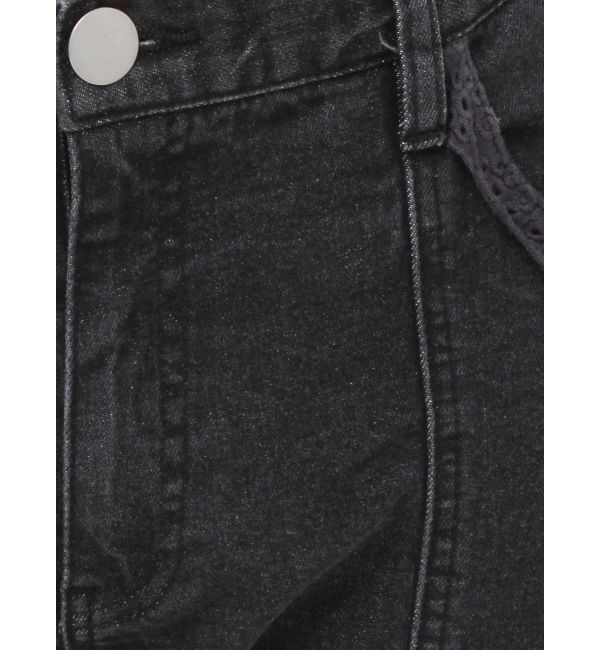 merry jenny「ribbonスリムフレアデニムパンツ」|デニム|