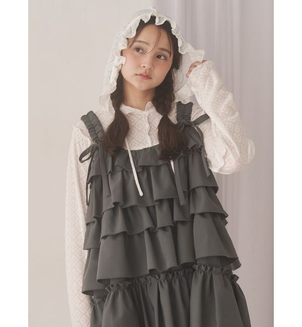 merry jenny「フードレースtops」|Tシャツ・カットソー|オフホワイト