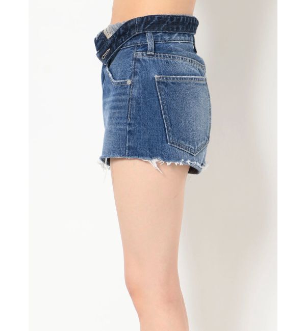 GYDA「REMAKEライク2WAYダブルウエストデニムショートパンツ」|デニム|